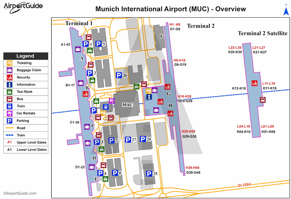 Getting SIM card at Munich Airport - Airport map