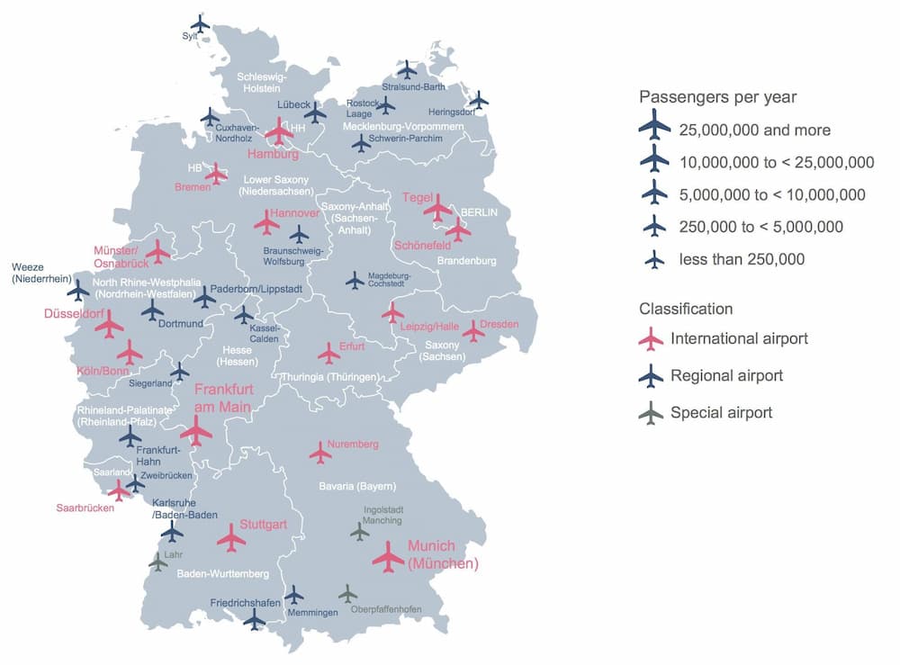 Buying SIM card at Germany Airports - Germany Airports map